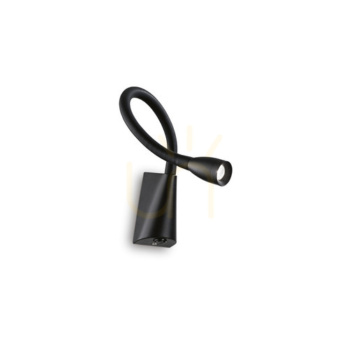 Jelölje be Fali lámpa Ideallux Goose AP Nero fekete LED 3W 142692