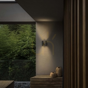 Ideal Lux GUN AP2 BIG COFFEE kültéri fali lámpa 163611 barna 2×E27 IP54 small 5