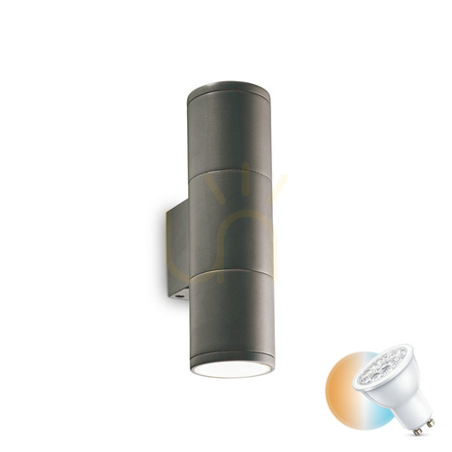 Jelölje be Kültéri fali lámpa Ideallux GUN AP2 Small antracit GU10 2x35W 236841