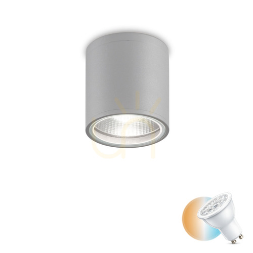 Jelölje be Kültéri mennyezeti lámpa Ideallux GUN PL1 Grigio szürke GU10 1x28W 163642