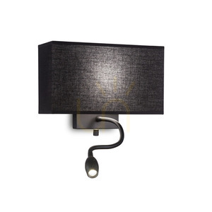 Fali lámpa Ideallux Hotel AP2 All Black fekete 215709 small 0