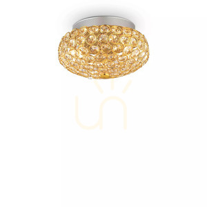 Plafon lámpa Ideallux KING PL3 ORO arany kristály 3xG9 075402 small 1