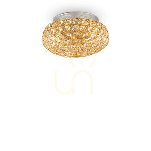 Plafon lámpa Ideallux KING PL3 ORO arany kristály 3xG9 075402 small 0