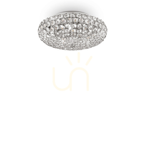 Jelölje be Plafonlámpa Ideallux KING PL5 CROMO króm kristály 5xG9 075419