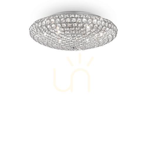 Jelölje be Plafonlámpa Ideallux KING PL9 CROMO króm G9 9x40W 53,5 cm 073255