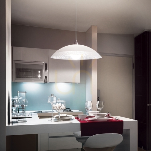 Jelölje be Függőlámpa Ideallux LANA SP1 068169 fehér üveg 50 cm E27