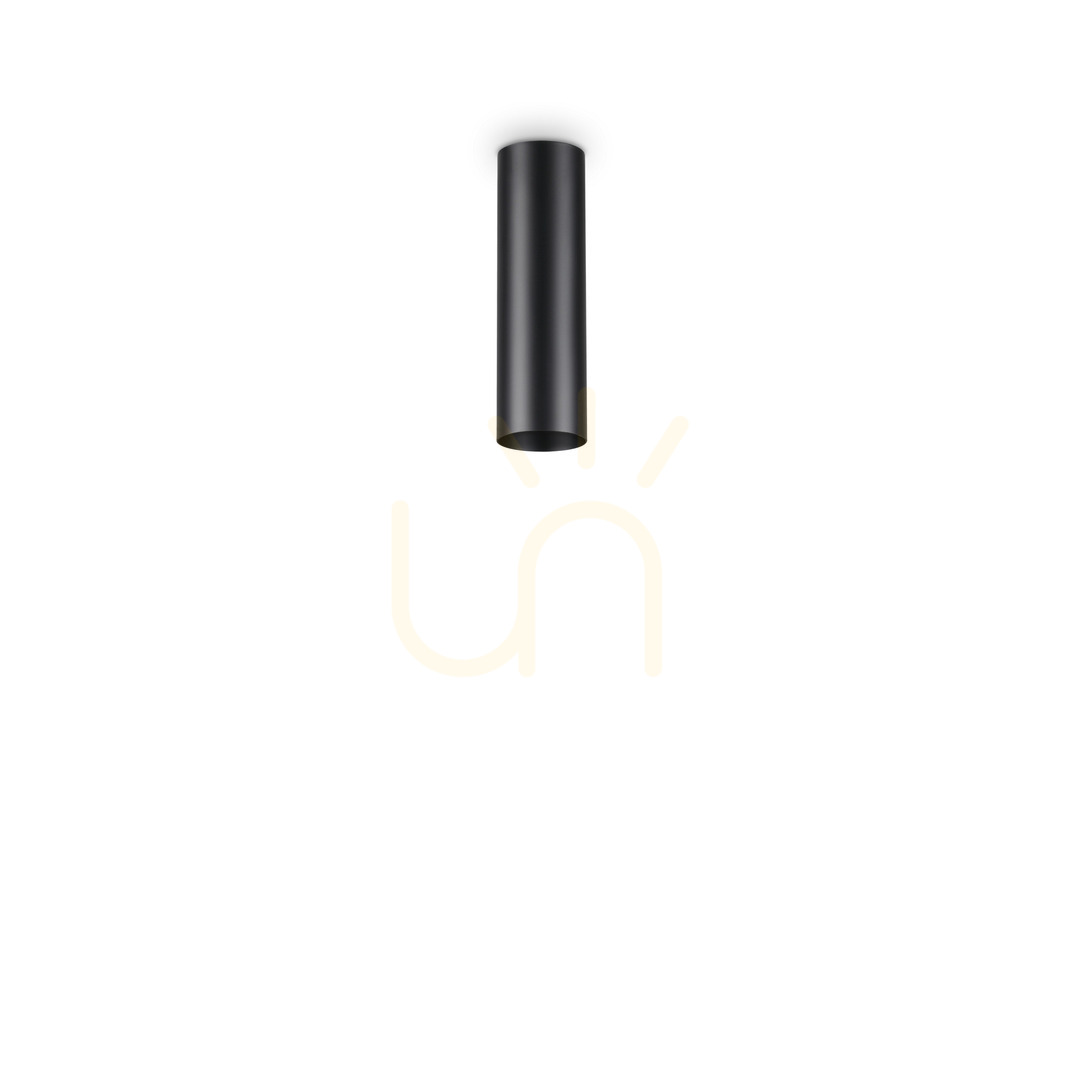 Előnézet Plafon lámpa Ideallux LOOK PL1 H20 NERO fekete GU10 1x28W 233062 Plafon lámpa Ideallux LOOK PL1 H20 NERO fekete GU10 1x28W 233062