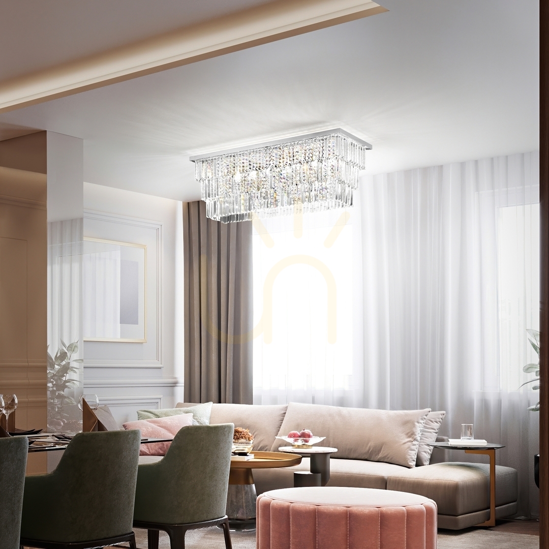 Kijelző Plafon Ideallux Martinez PL8 Cromo króm 8xE14 166285 Plafon Ideallux Martinez PL8 Cromo króm 8xE14 166285