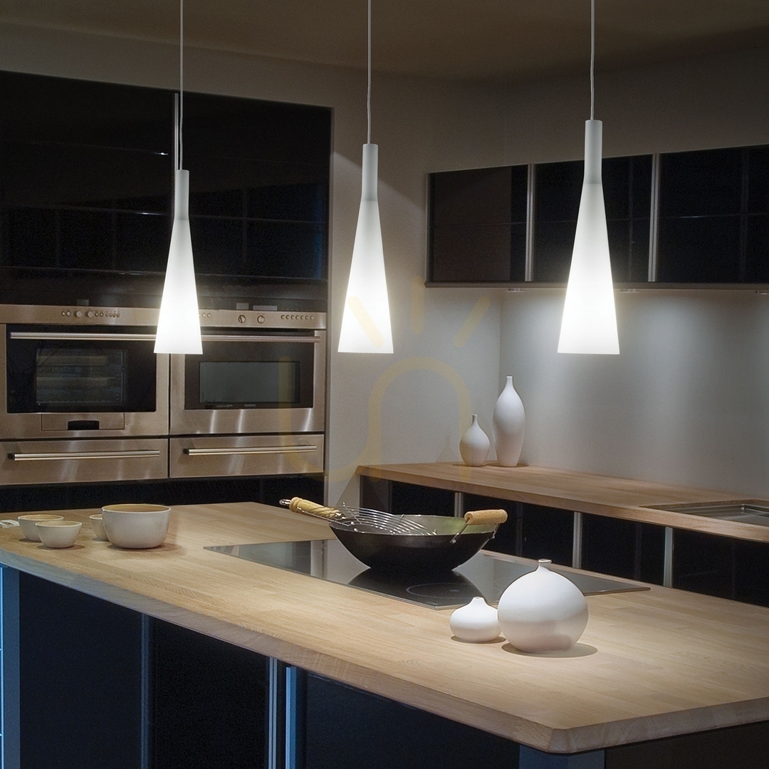 Kilátás Függőlámpa Ideallux MILK SP1 fehér üveg E27 14 cm 026787 Függőlámpa Ideallux MILK SP1 fehér üveg E27 14 cm 026787