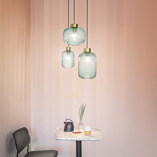 Jelölje be Függőlámpa Ideallux MINT-1 SP1 VERDE zöld üveg fekete 14 cm 248554