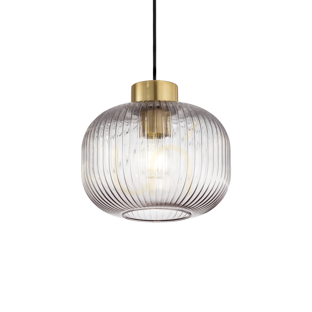 Jelölje be Függőlámpa Ideallux MINT SP1 Fume fekete üveg E27 24 cm 237398 Függőlámpa Ideallux MINT SP1 Fume fekete üveg E27 24 cm 237398