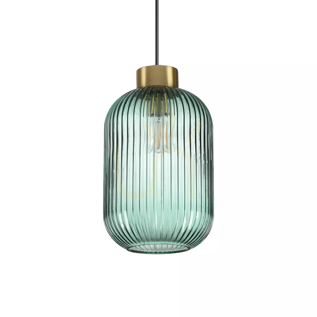 Kilátás Függőlámpa Ideallux MINT SP1 VERDE zöld üveg fekete 20 cm 237497 Függőlámpa Ideallux MINT SP1 VERDE zöld üveg fekete 20 cm 237497