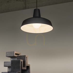 Függőlámpa Ideallux MOBY SP1 NERO fekete fém E27 35 cm 093659 small 4