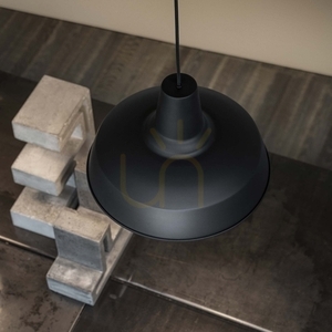 Függőlámpa Ideallux MOBY SP1 NERO fekete fém E27 35 cm 093659 small 5