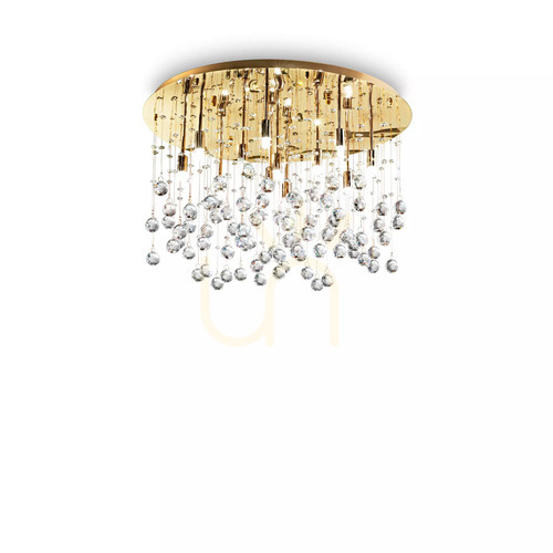 Jelölje be Plafonlámpa Ideallux Moonlight PL12 ORO arany kristály 60 cm 082783