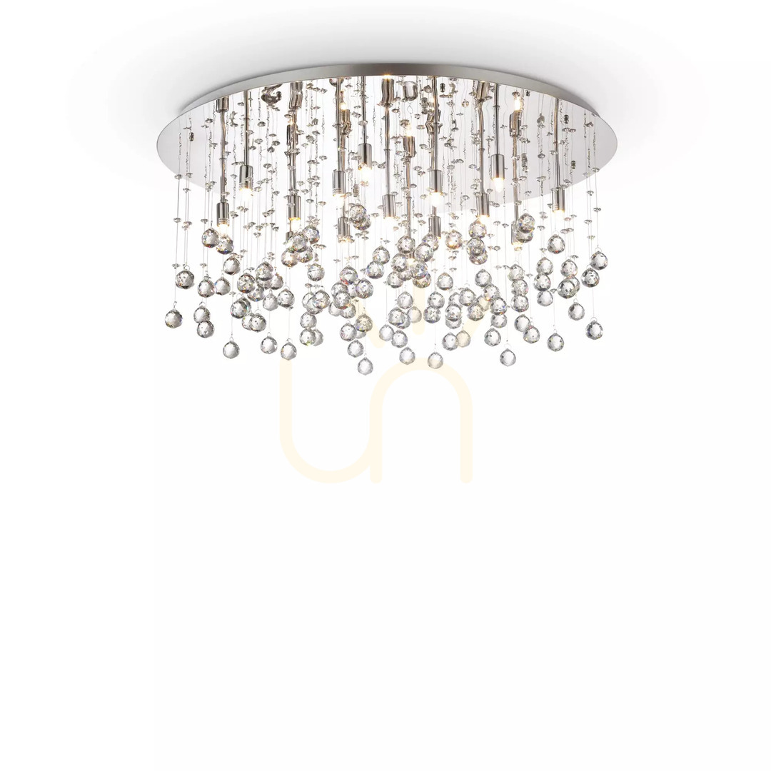 Kilátás Plafon lámpa Ideallux Moonlight PL15 Cromo króm 80 cm 077819 Plafon lámpa Ideallux Moonlight PL15 Cromo króm 80 cm 077819