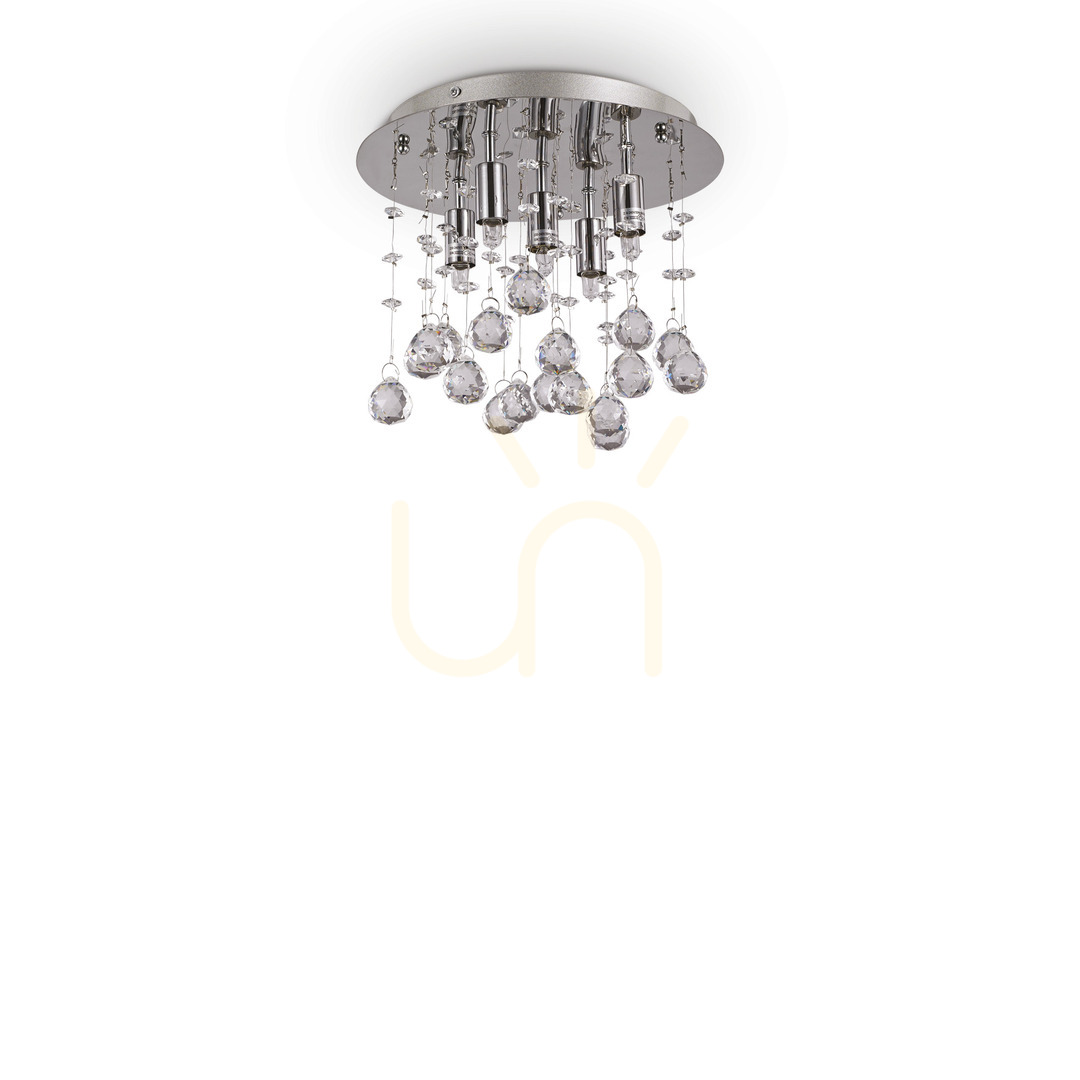 Jelölje be Plafonlámpa Ideallux Moonlight PL5 króm kristály 5xG9 094649 Plafonlámpa Ideallux Moonlight PL5 króm kristály 5xG9 094649