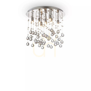 Plafon lámpa Ideallux Moonlight PL8 Cromo króm kristály 8xG9 40cm 077796 small 1
