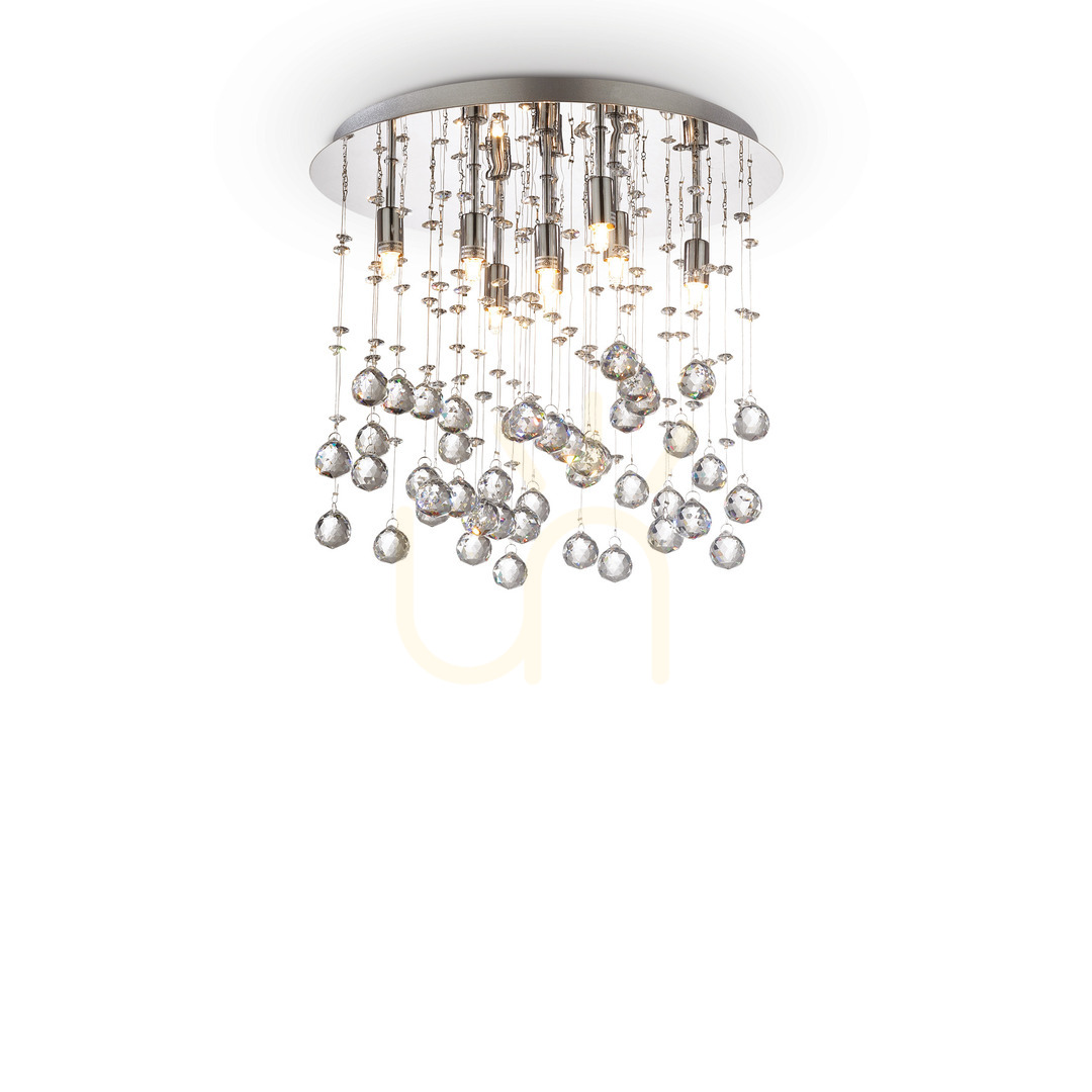 Jelölje be Plafon Ideallux Moonlight PL8 Oro arany kristály mennyezeti lámpa 40 cm 080932 Plafon Ideallux Moonlight PL8 Oro arany kristály mennyezeti lámpa 40 cm 080932