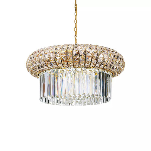 Jelölje be Függőlámpa Ideallux Nabucco SP12 arany üveg fém 60 cm 237794