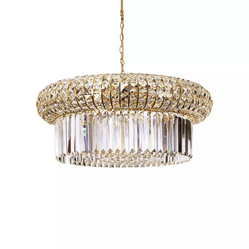 Jelölje be Függőlámpa Ideallux Nabucco SP16 arany üveg 16xE14 70 cm 237800