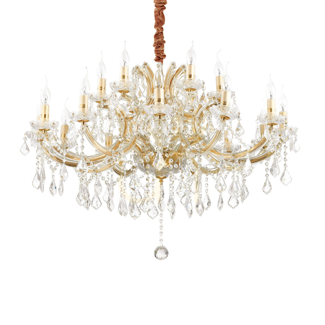 Jelölje be Függőlámpa Ideallux Napoleon SP18 Oro arany kristály 96 cm 167411 Függőlámpa Ideallux Napoleon SP18 Oro arany kristály 96 cm 167411