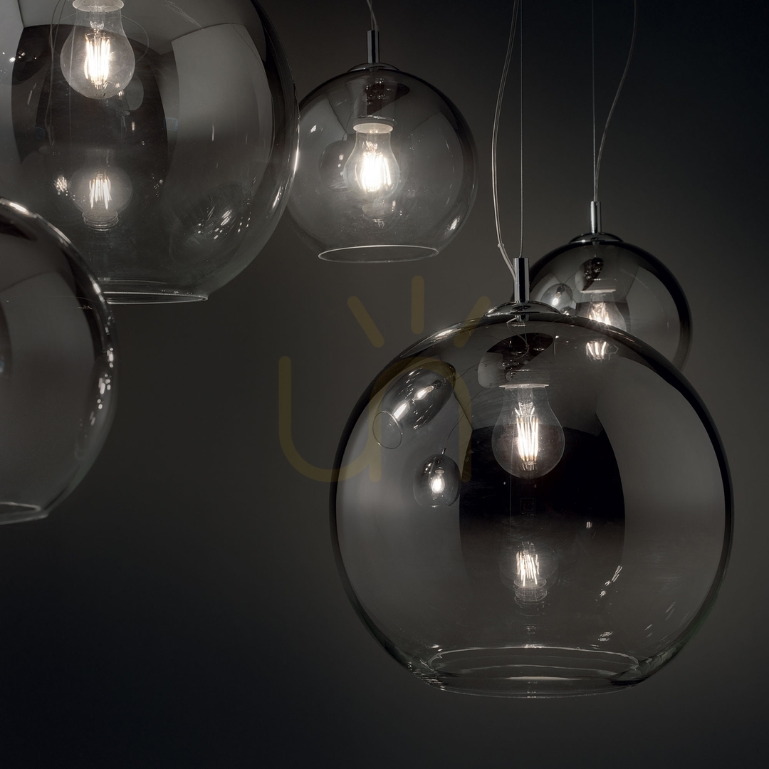 Jelölje be Függőlámpa Ideallux Nemo SP1 D30 króm üveg 30 cm 149592 Függőlámpa Ideallux Nemo SP1 D30 króm üveg 30 cm 149592