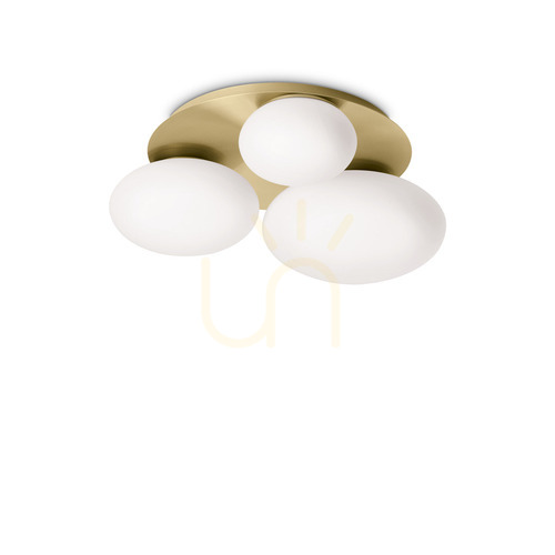 Jelölje be Plafon lámpa Ideallux NINFEA PL3 OTTONE sárgaréz 3xGX53 293660