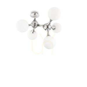 Plafonlámpa Ideallux Nodi PL5 Bianco fehér króm 5xE14 55 cm 073712 0 Plafonlámpa Ideallux Nodi PL5 Bianco fehér króm 5xE14 55 cm 073712 small 0