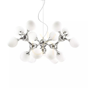 Függőlámpa Ideallux Nodi SP15 Bianco fehér 15 izzós króm 082073 small 1