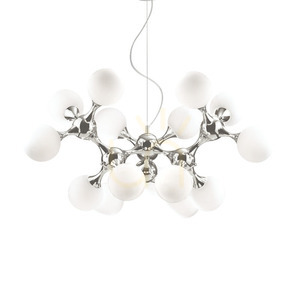 Függőlámpa Ideallux Nodi SP15 Bianco fehér 15 izzós króm 082073 small 0