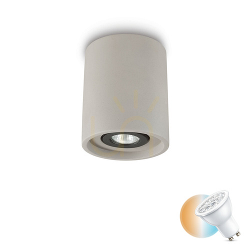 Jelölje be Plafon Ideallux OAK PL1 Round Cemento beton szürke GU10 150437