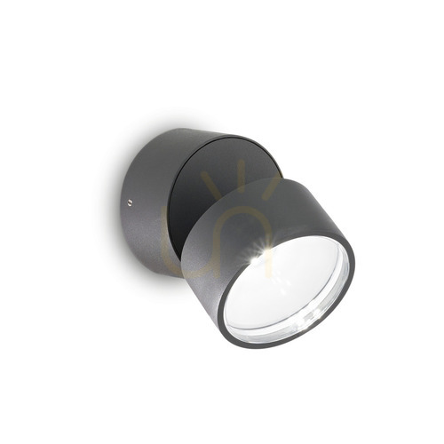 Jelölje be Kültéri fali lámpa Ideallux OMEGA Round antracit 7W 3000K 285450