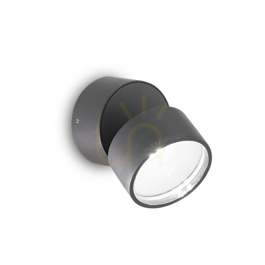 Jelölje be Kültéri fali lámpa Ideallux OMEGA Round antracit 7W 3000K 285450 Kültéri fali lámpa Ideallux OMEGA Round antracit 7W 3000K 285450