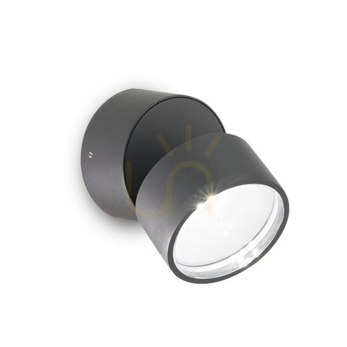 Jelölje be Kültéri fali lámpa Ideallux OMEGA Round antracit 7W 4000K 285467