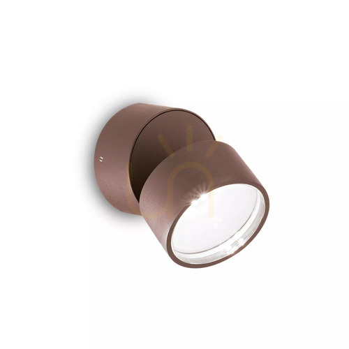 Jelölje be Kültéri fali lámpa Ideallux OMEGA ROUND AP COFFEE barna 7W 4000K 285498