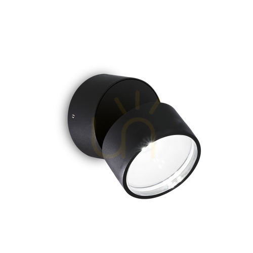 Jelölje be Kültéri fali lámpa Ideallux OMEGA ROUND AP NERO fekete LED 7W 4000K 285504
