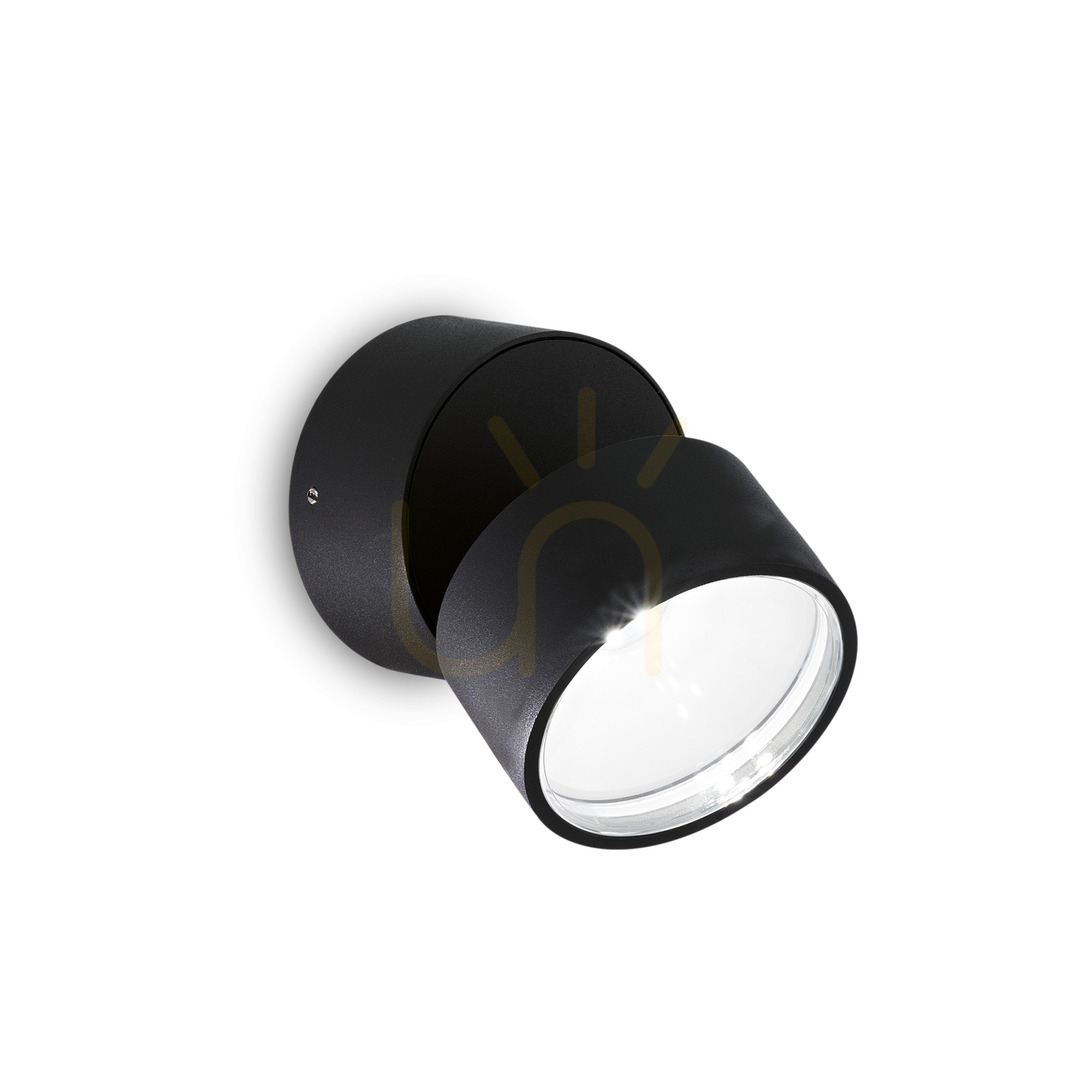 Jelölje be Kültéri fali lámpa Ideallux OMEGA ROUND AP NERO fekete LED 7W 4000K 285504 Kültéri fali lámpa Ideallux OMEGA ROUND AP NERO fekete LED 7W 4000K 285504