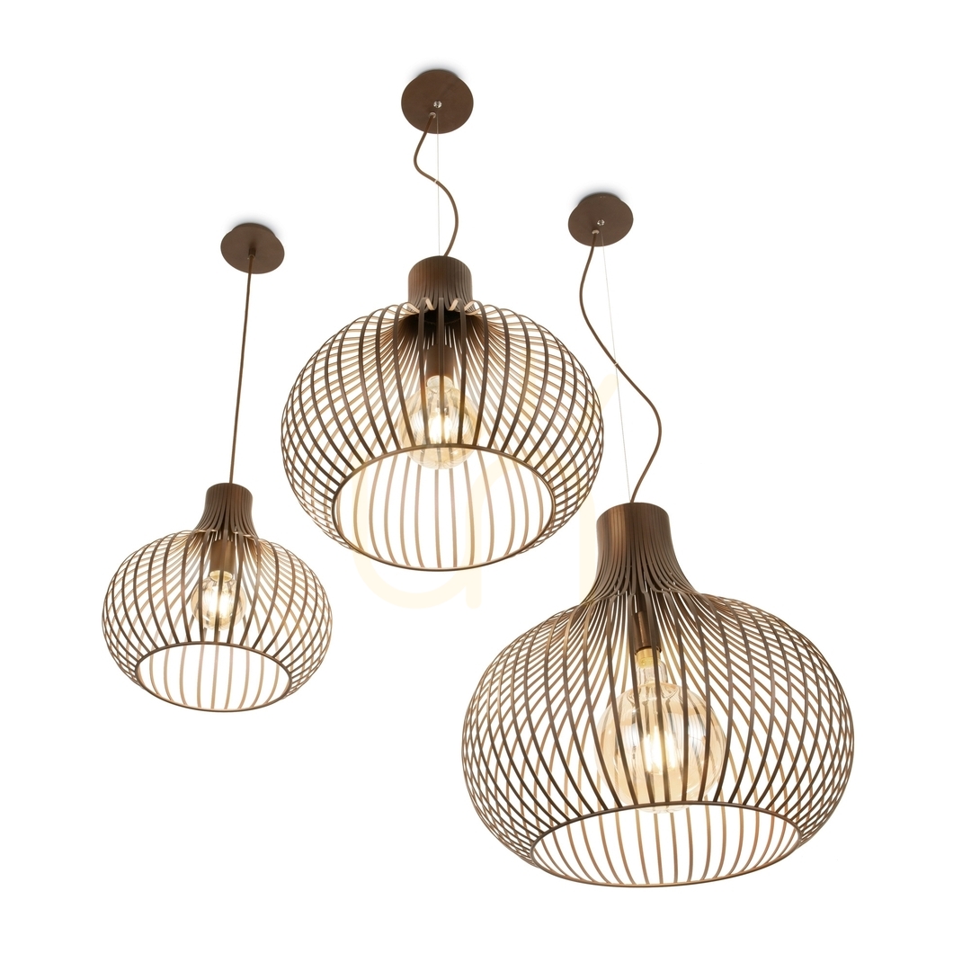 Jelölje be Függőlámpa Ideallux Onion SP1 D47 barna fém 205304 Függőlámpa Ideallux Onion SP1 D47 barna fém 205304