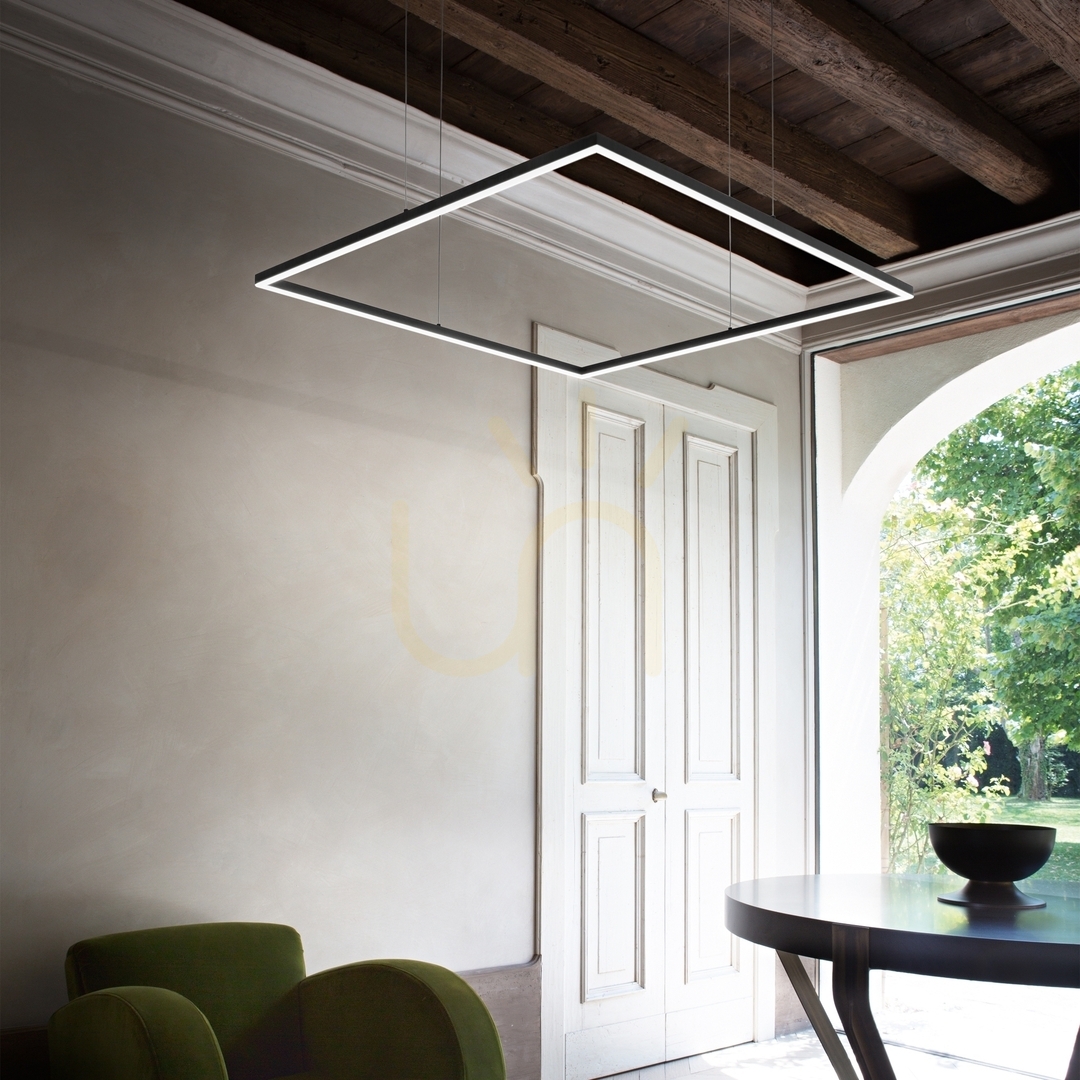 Kilátás Függőlámpa Ideallux Oracle Slim D090 fehér LED 53W 3000K 90 cm 259192 Függőlámpa Ideallux Oracle Slim D090 fehér LED 53W 3000K 90 cm 259192