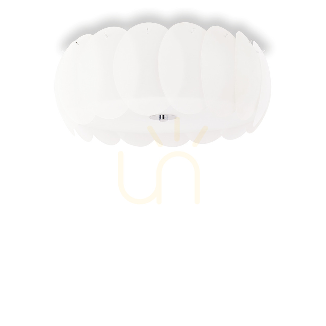 Jelölje be Plafon lámpa Ideallux Ovalino PL8 fehér üveg 8xE27 53,5 cm 094014 Plafon lámpa Ideallux Ovalino PL8 fehér üveg 8xE27 53,5 cm 094014
