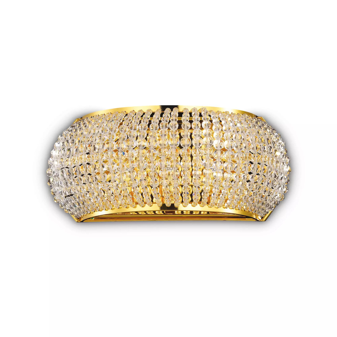 Kilátás Fali lámpa Ideallux Pasha AP3 Oro arany kristály 3xG9 082288 Fali lámpa Ideallux Pasha AP3 Oro arany kristály 3xG9 082288