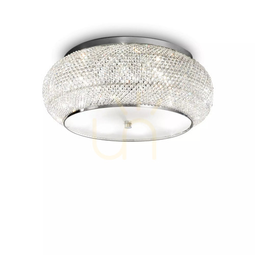 Jelölje be Plafon Ideallux Pasha PL10 króm kristály 10xE14 55 cm 100746