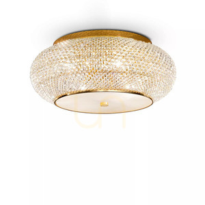 Plafon lámpa Ideallux PASHA PL14 ORO arany kristály 65 cm 165004 small 1