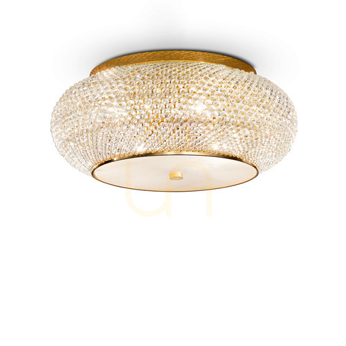 Jelölje be Plafon lámpa Ideallux PASHA PL14 ORO arany kristály 65 cm 165004