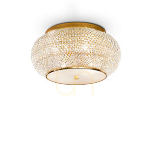 Plafon lámpa Ideallux PASHA PL6 ORO arany kristály 6xE14 40 cm 100807 small 0