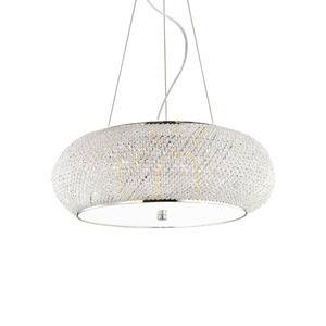 Függőlámpa Ideallux Pasha SP10 króm kristály 10xE14 55 cm 082196 small 0