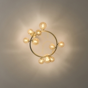 Plafon lámpa Ideallux Perlage PL10 Bianco fehér sárgaréz 10xG9 327815 4 Plafon lámpa Ideallux Perlage PL10 Bianco fehér sárgaréz 10xG9 327815 small 4