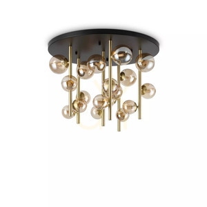 Plafonlámpa Ideallux Perlage PL18 Bianco fehér-sárgaréz 70 cm 328393 1 Plafonlámpa Ideallux Perlage PL18 Bianco fehér-sárgaréz 70 cm 328393 small 1