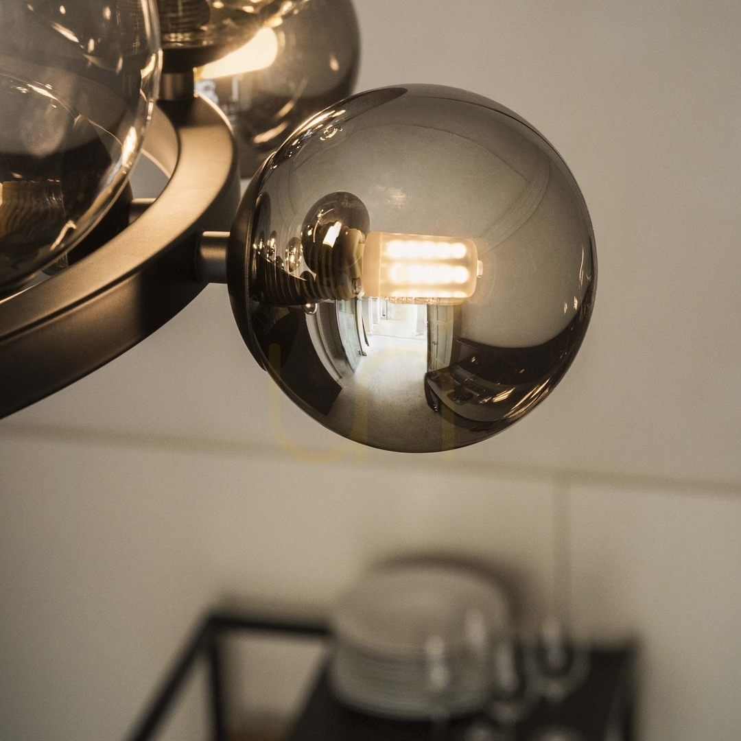 Előadás Függőlámpa Ideallux PERLAGE SP14 Fumé fekete üveg 85 cm 271385 Függőlámpa Ideallux PERLAGE SP14 Fumé fekete üveg 85 cm 271385